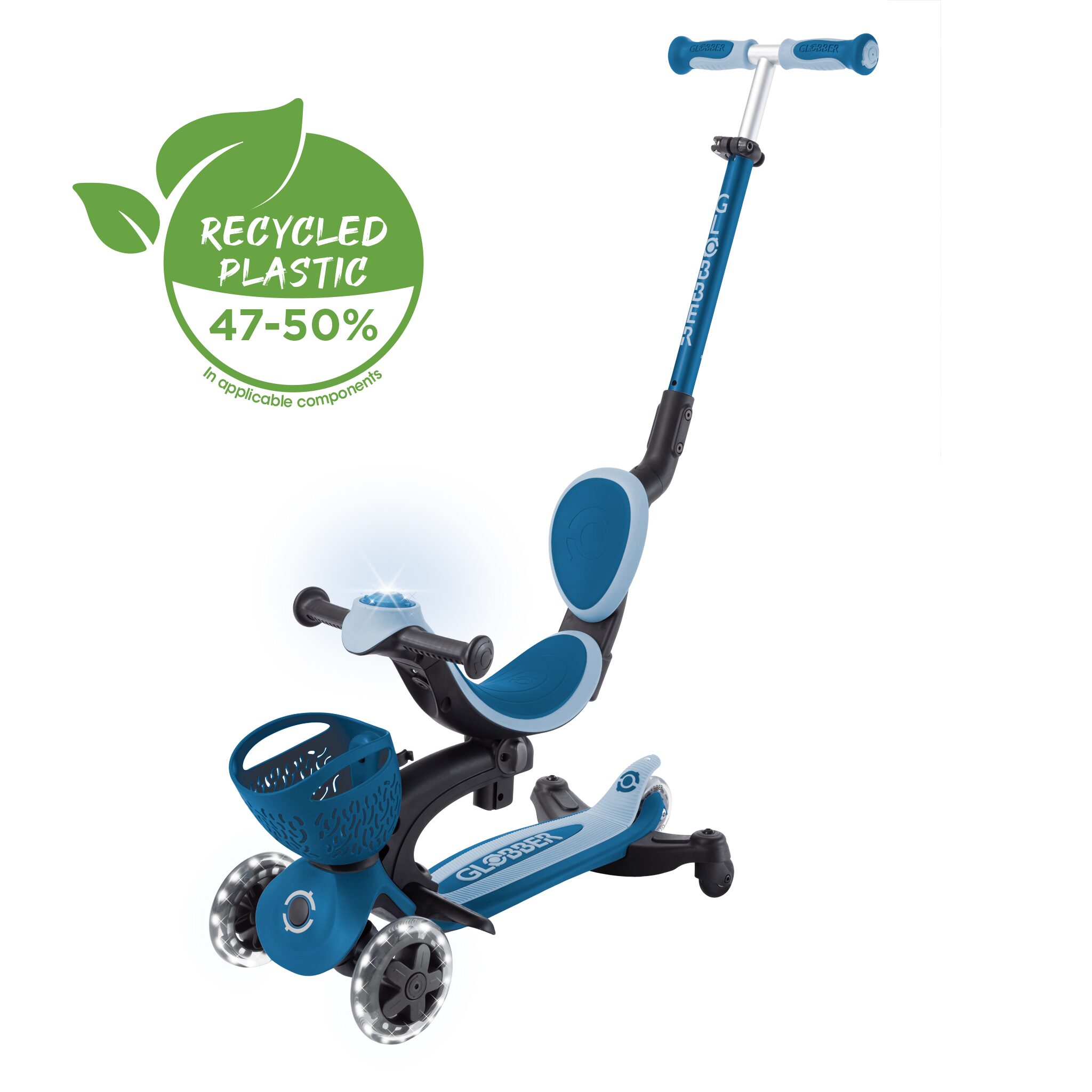 Trottinette Évolutive Globber GO•UP Baby 360 Lights - Porteur, Draisienne, Trottinette | 15 Mois-6 Ans