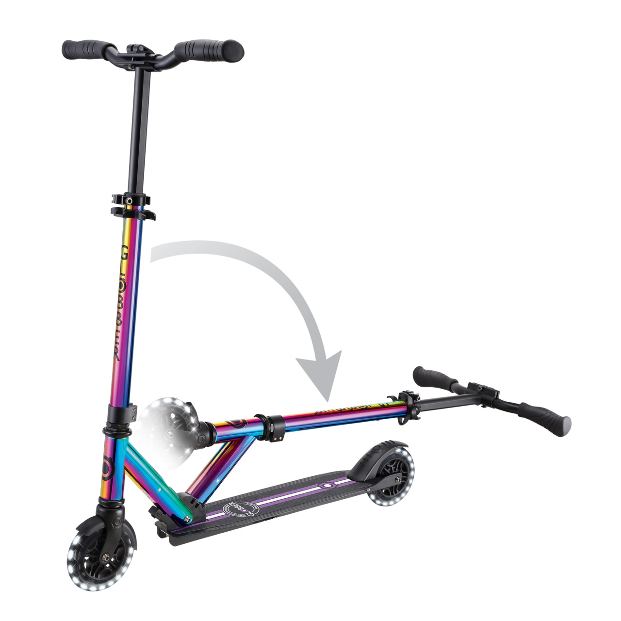 721 401 Folding Scooter With Led Lights