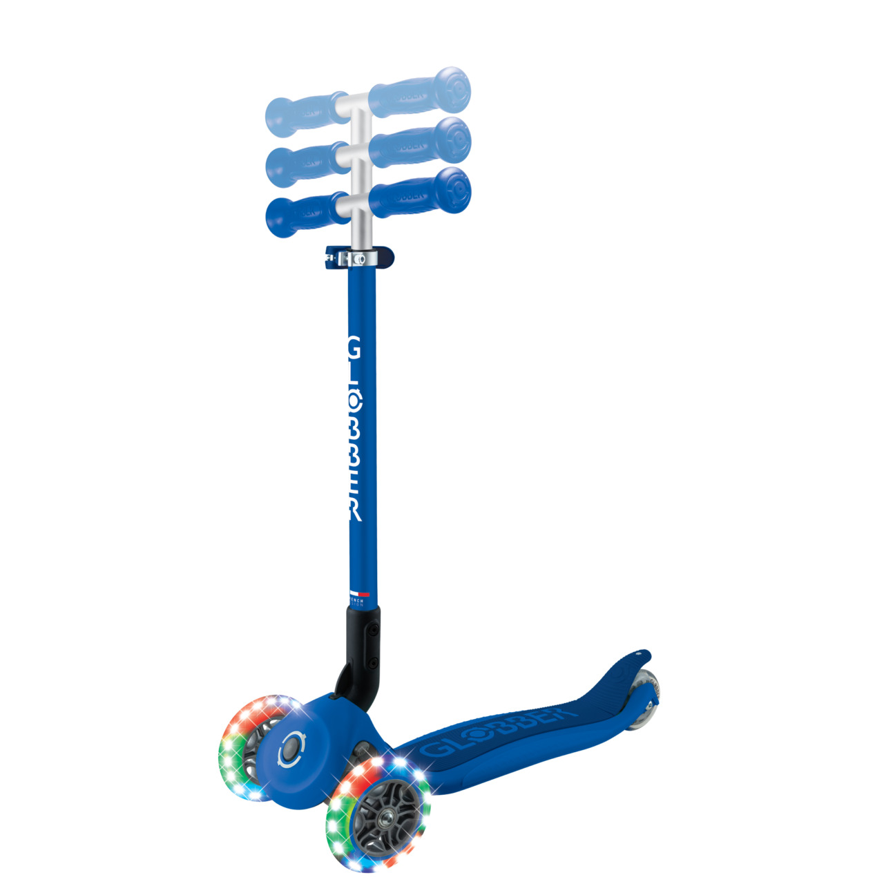 02 432 600 4 Globber Primo Foldable Lights Scooter With Adjustable T Bar For Kids