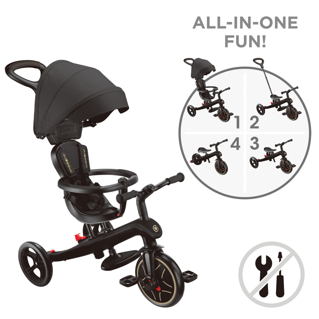 03 634 820 2 Globber Explorer Trike 4 In 1 All Stages Growing Trike