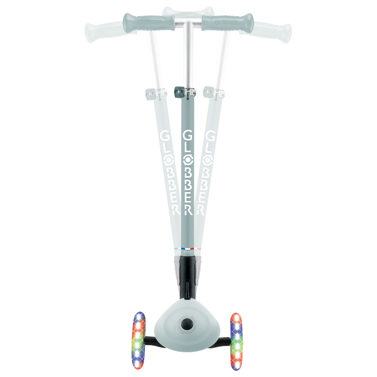 03 432 609 4 Globber Primo Foldable Lights Light Up Scooter With Steering Lock