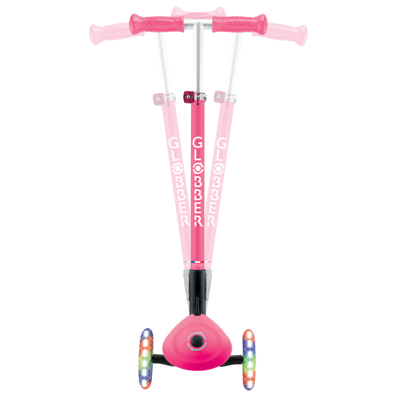 03 432 610 4 Globber Primo Foldable Lights Light Up Scooter With Steering Lock