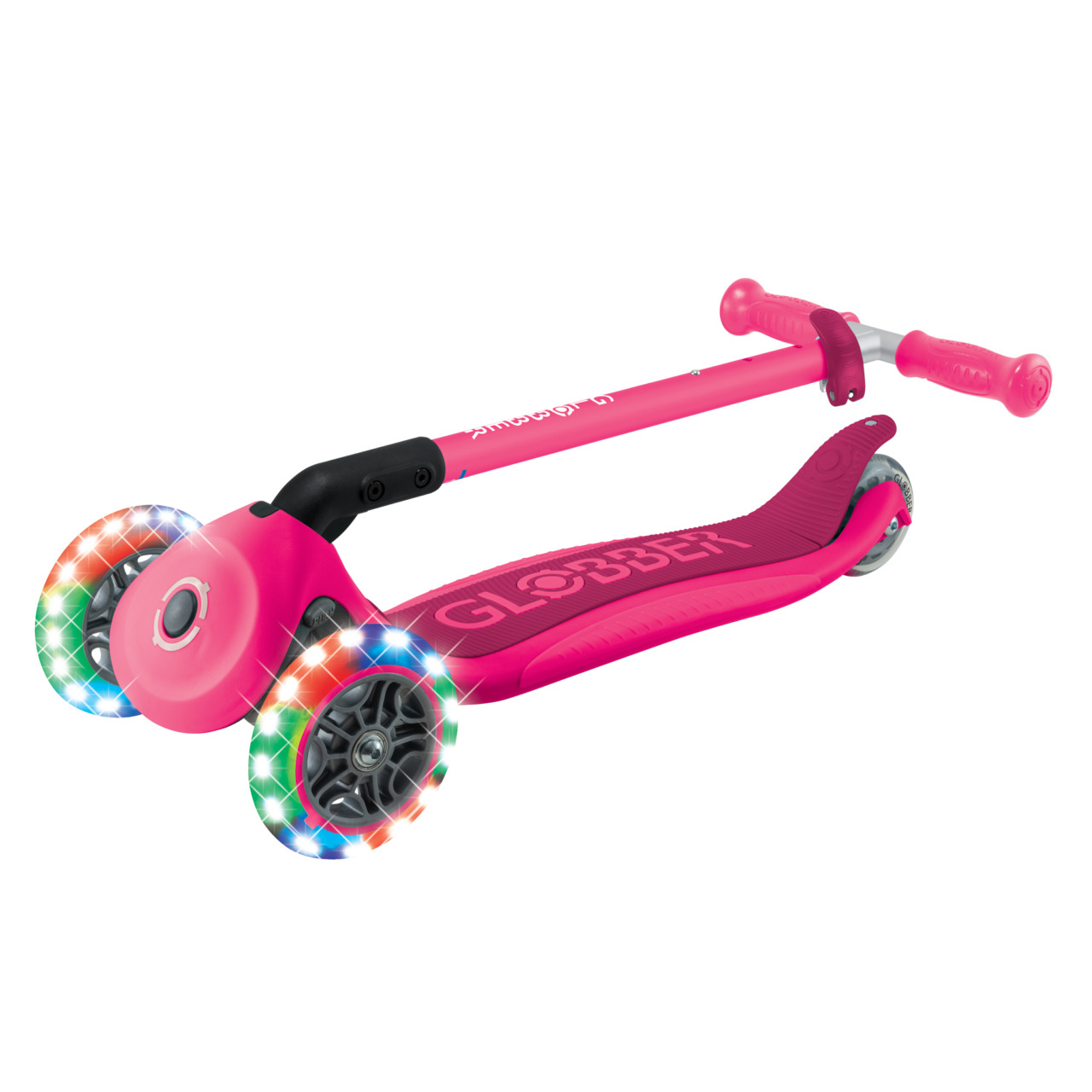 07 432 610 4 Globber Primo Foldable Lights Kids Scooter For Ages 3 And Up
