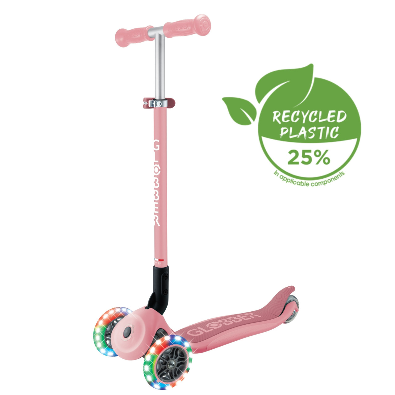 01 432 611 4 Globber Primo Foldable Lights 3 Wheel Light Up Scooter For Kids