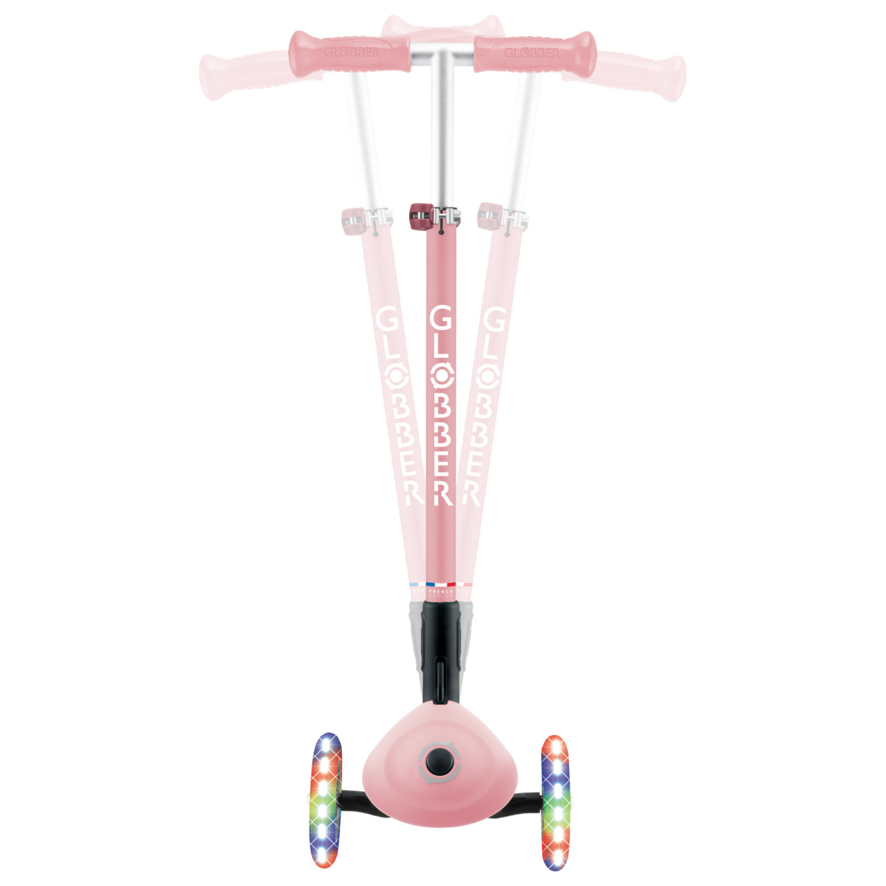 03 432 611 4 Globber Primo Foldable Lights Light Up Scooter With Steering Lock
