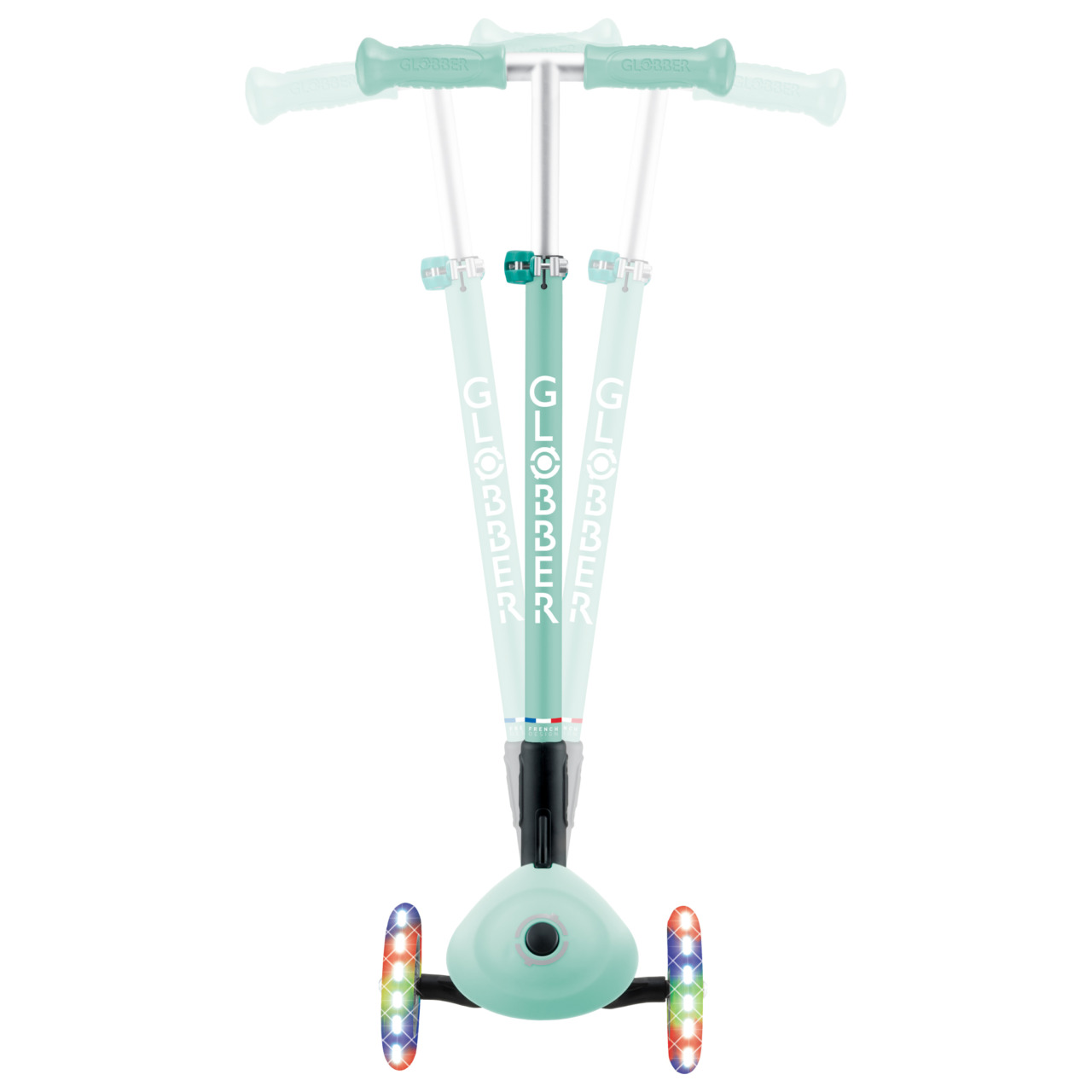 03 432 706 4 Globber Primo Foldable Lights Light Up Scooter With Steering Lock