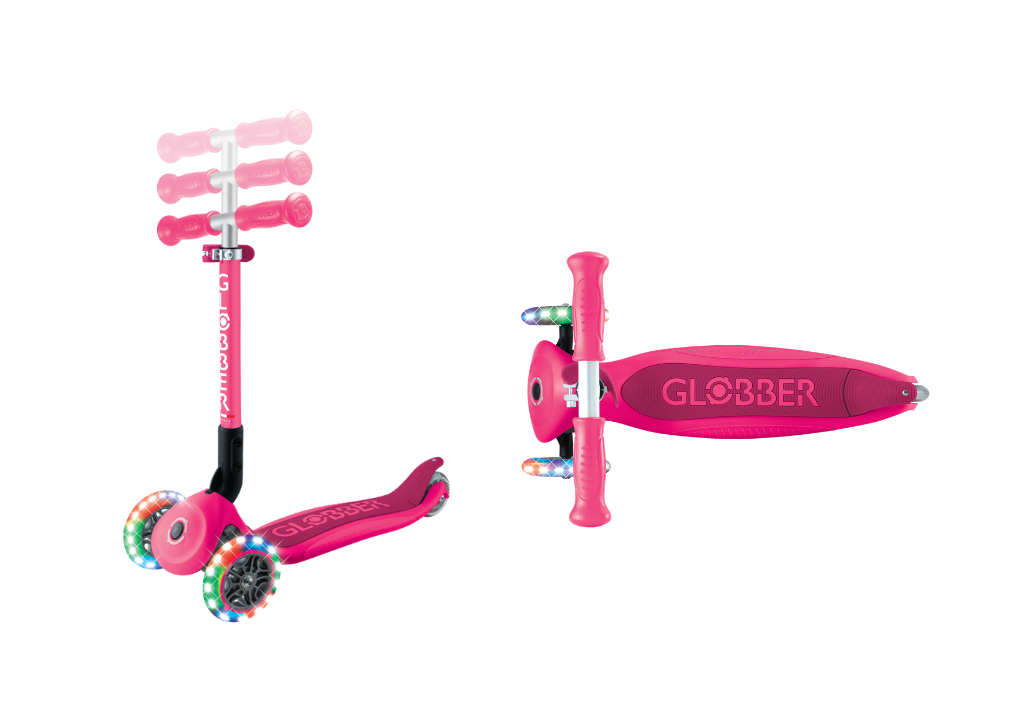 02 437 Xxx 3 Globber Junior Foldable Lights 3 Wheel Light Up Scooter