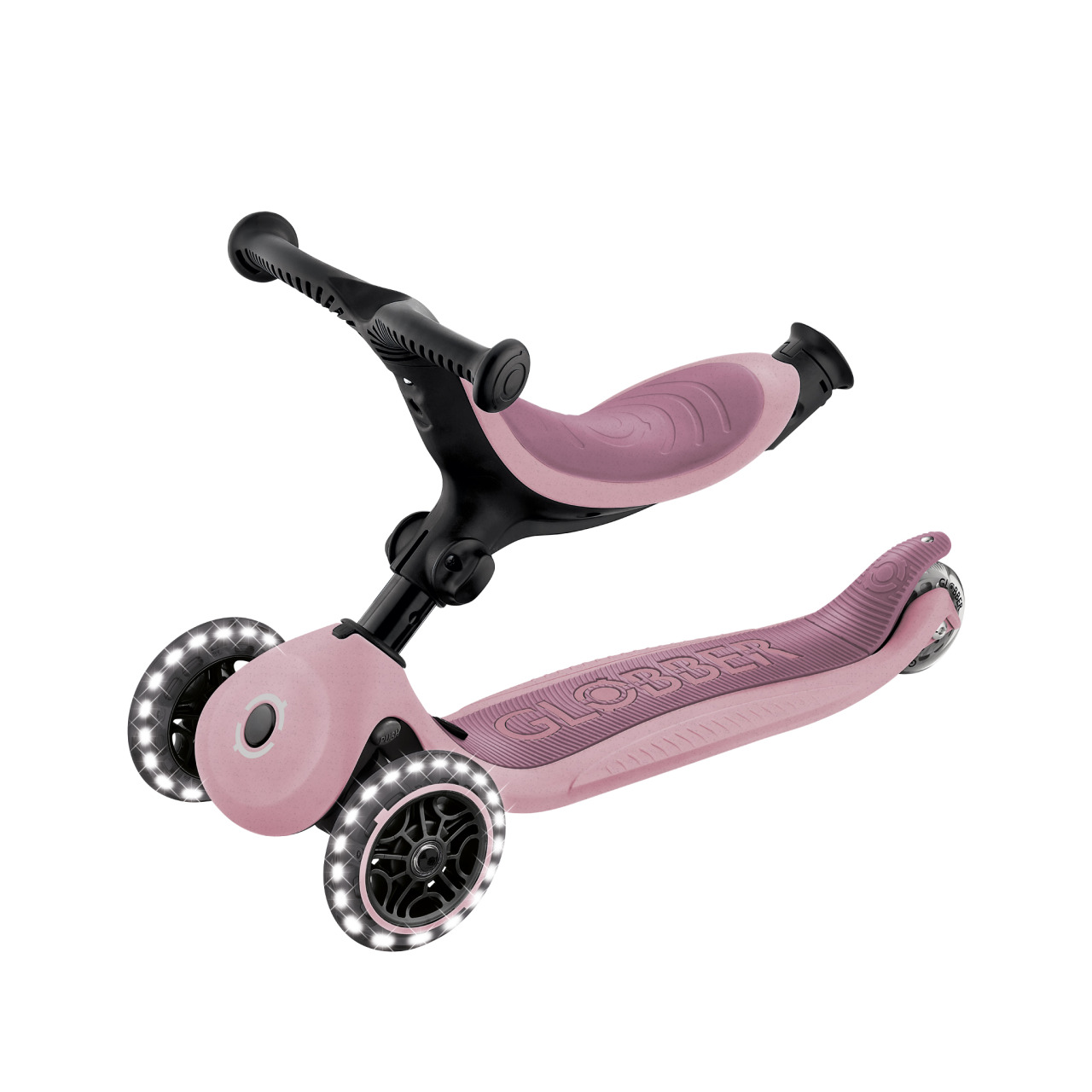 globber go up ピンク Light-up Eco Scooter with Seat: GO•UP ACTIVE LIGHTS ECOLOGIC – Globber