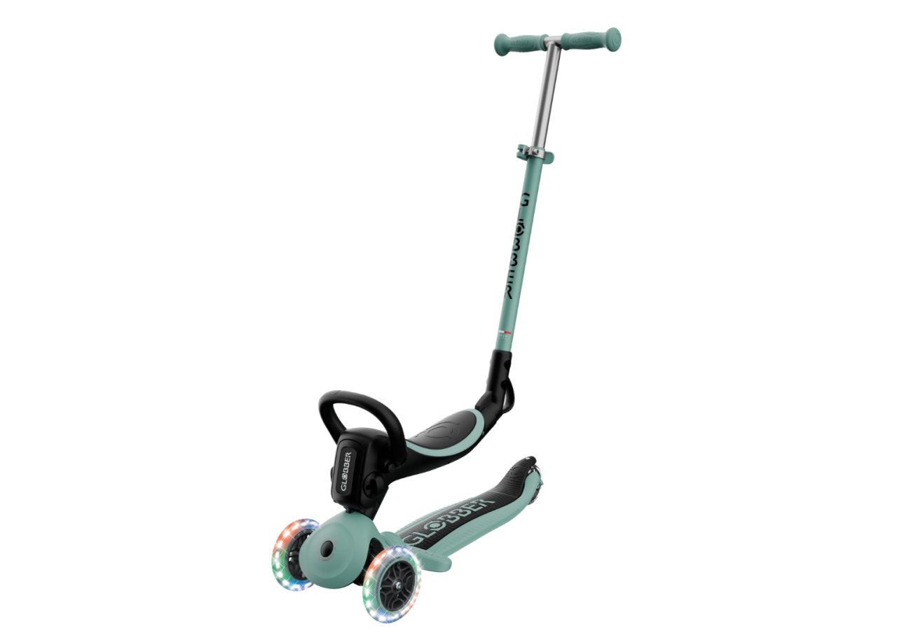 06 940 All In One Light Up Foldable Scooter With Liftable Seat