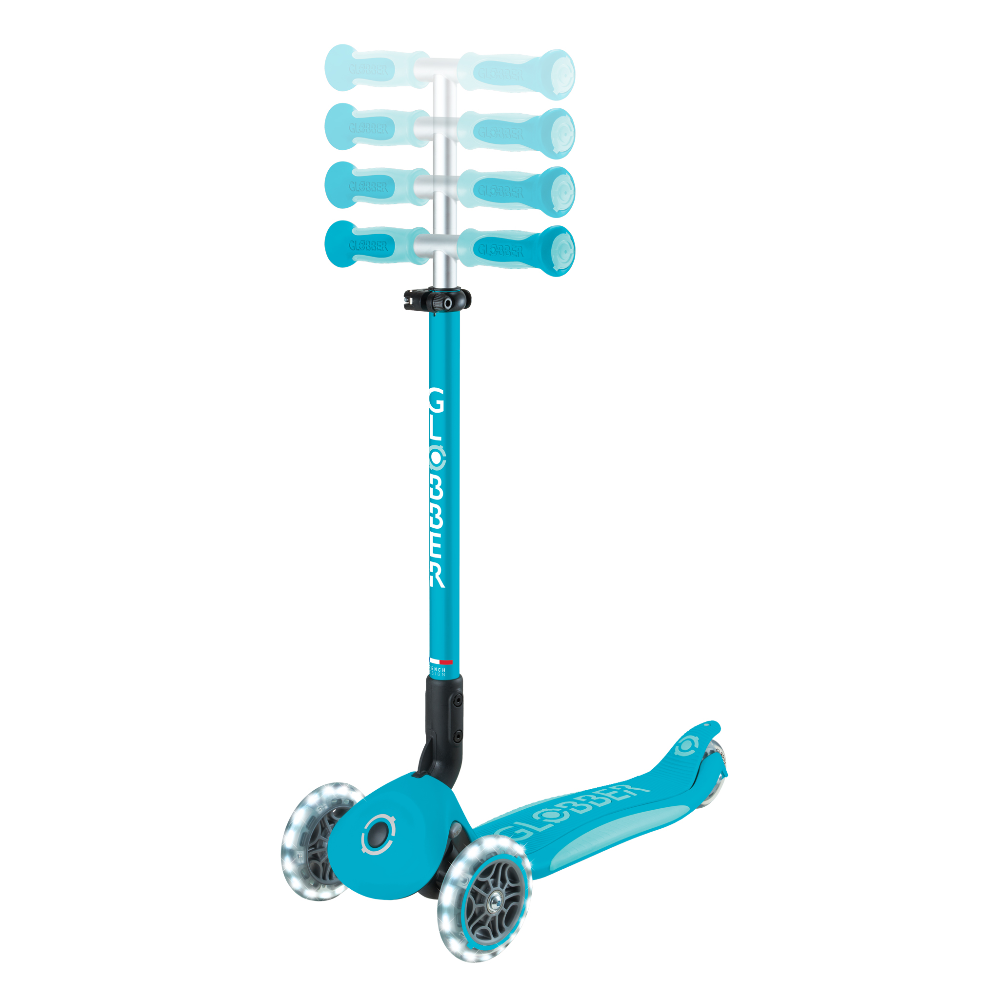 GLOBBER GO-UP DELUXE ミントグリーン Globber Scooter for Kids GO UP Deluxe Lights Pastel Mint