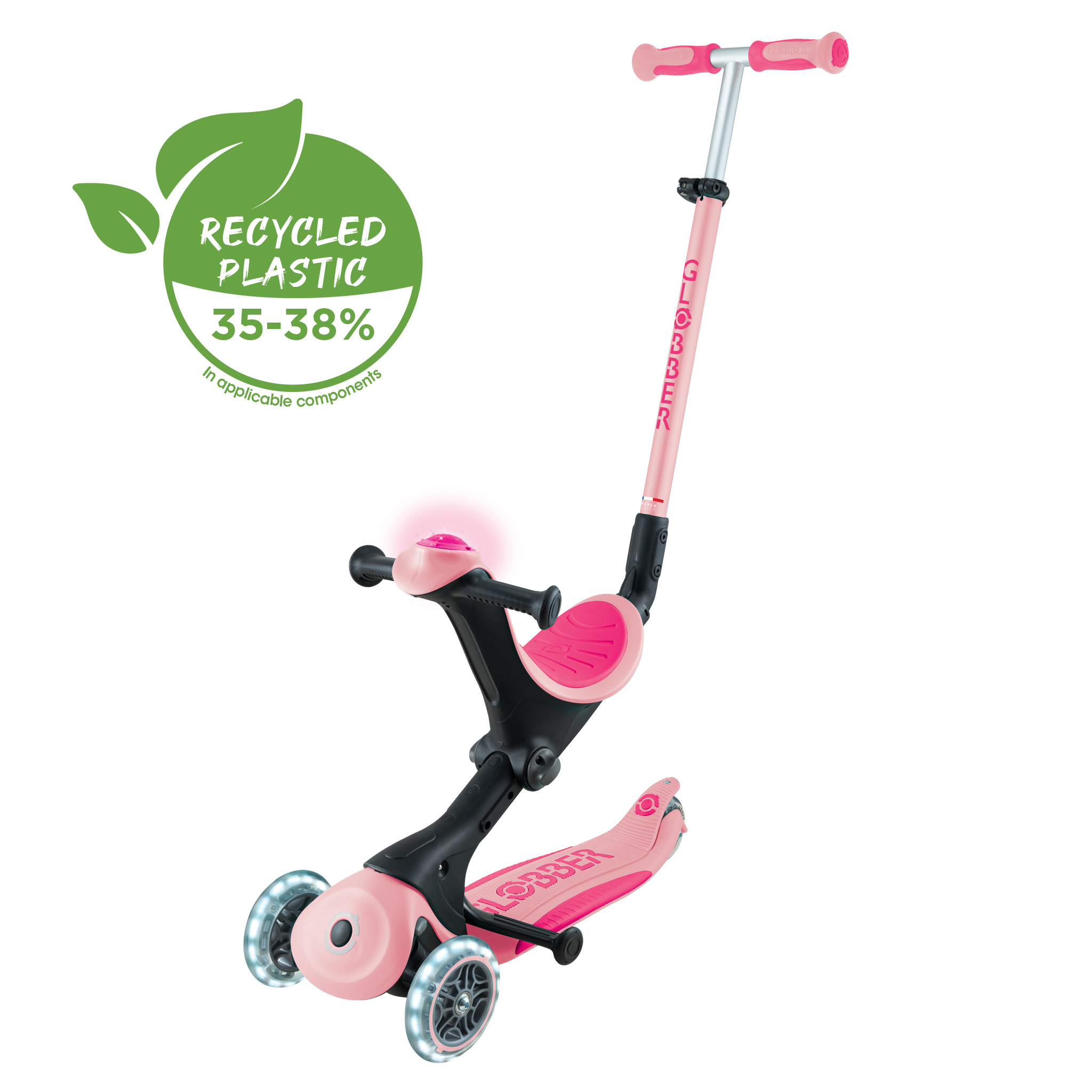 GO•UP DELUXE LIGHTS: 3-in-1-Scooter mit Leuchtmodul