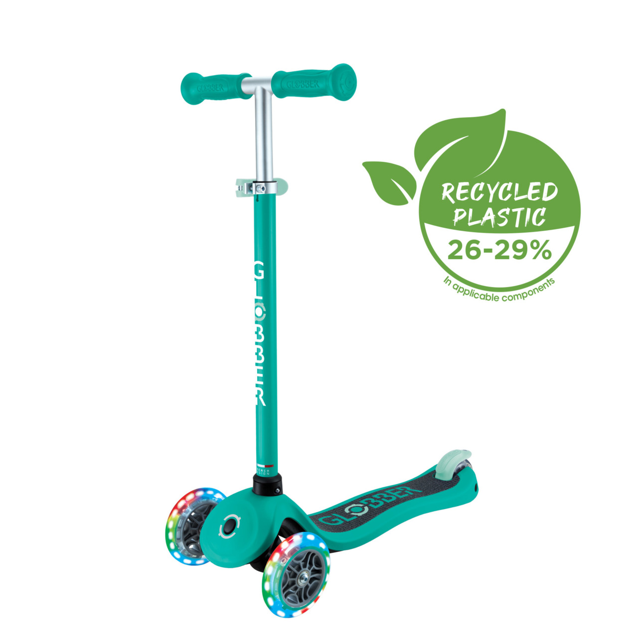 423 607 4 Kid Scooter With Two Front Light On Wheels Recycled Plastic