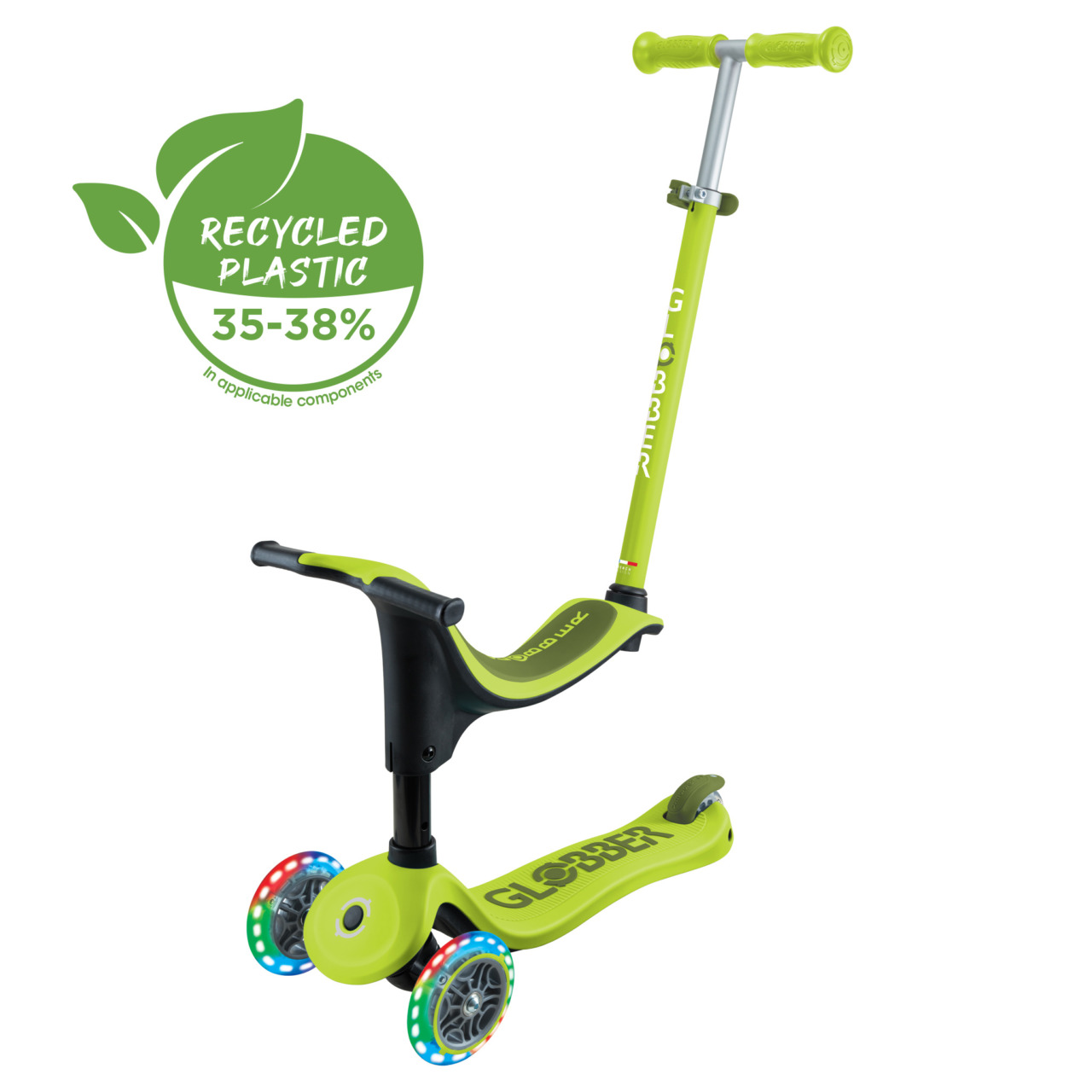 452 606 4 3 In 1 Light Up Scooter For Toddlers Recycled Plastic