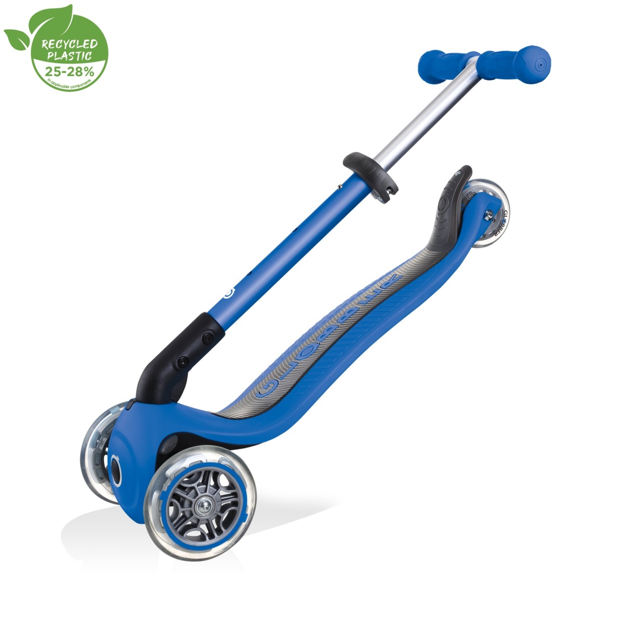 Trotineta Globber JUNIOR PLIABILA, Ghidon Ajustabil 3 Nivele, Greutate Maxima 50 Kg, Rulmenti ABEC 5, Culoare Albastra(2)