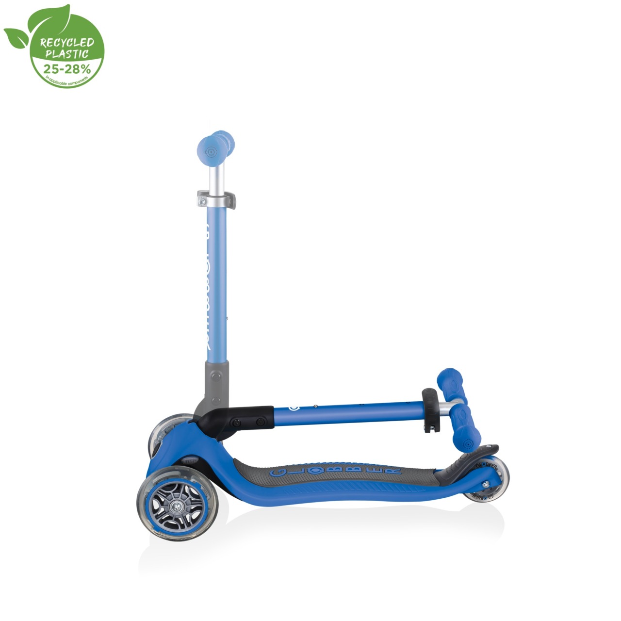 Trotineta Globber JUNIOR PLIABILA, Ghidon Ajustabil 3 Nivele, Greutate Maxima 50 Kg, Rulmenti ABEC 5, Culoare Albastra(4)