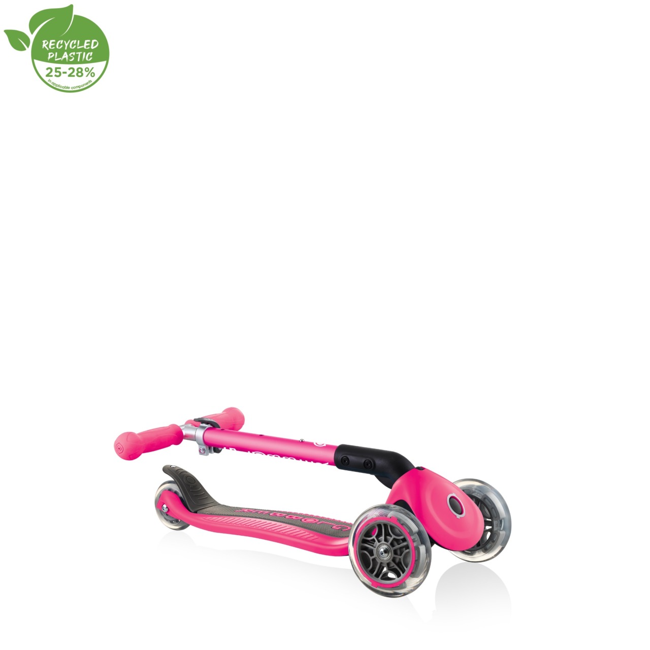 Trotineta Globber JUNIOR PLIABILA, Ghidon Ajustabil 3 Nivele, Greutate Maxima 50 Kg, Rulmenti ABEC 5, Culoare Roz(10)