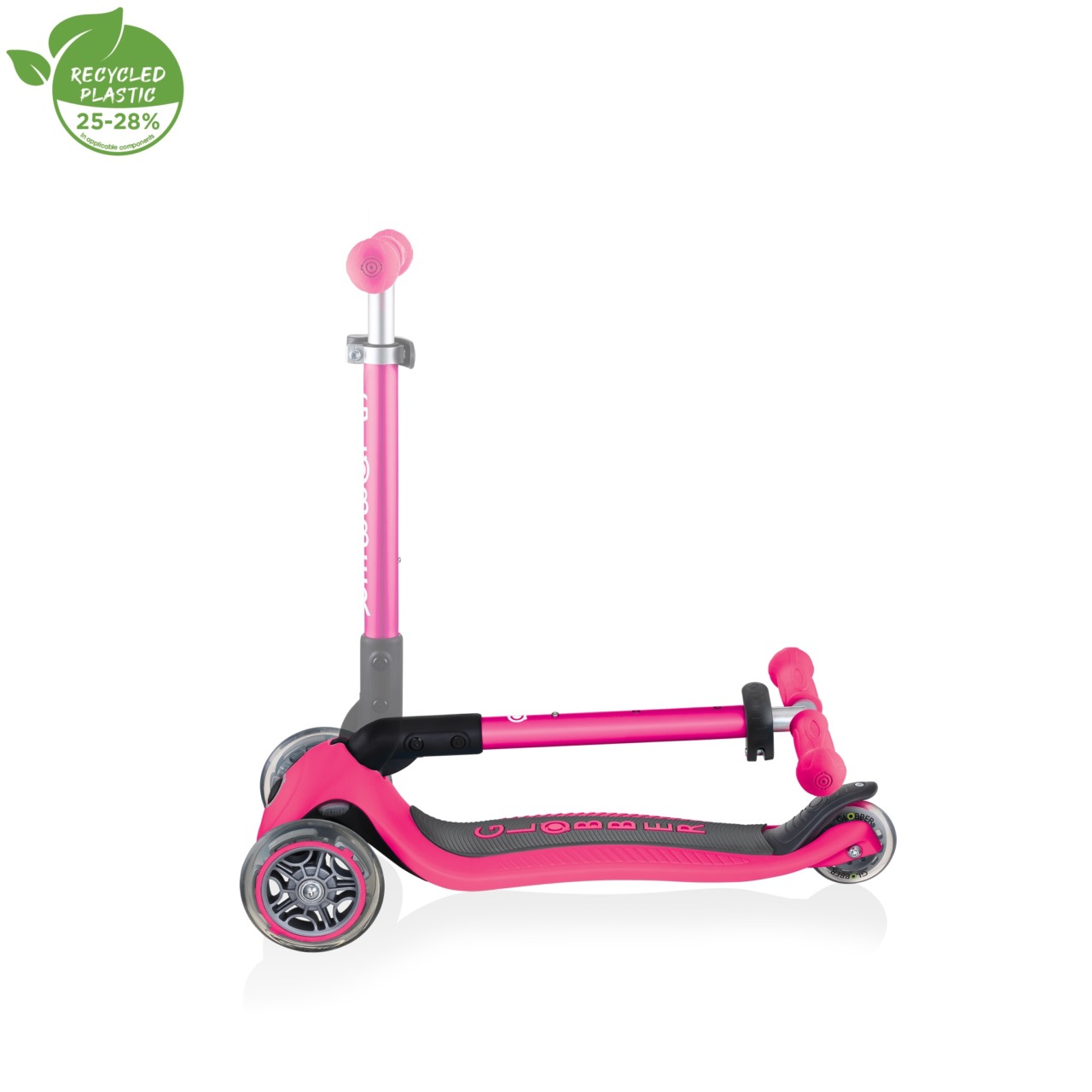 Trotineta Globber JUNIOR PLIABILA, Ghidon Ajustabil 3 Nivele, Greutate Maxima 50 Kg, Rulmenti ABEC 5, Culoare Roz(4)