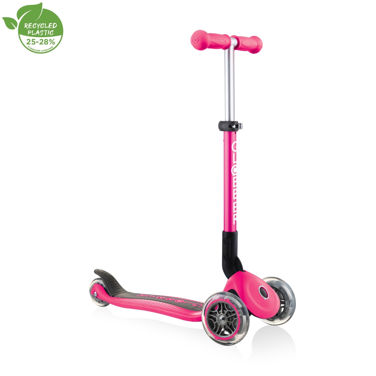 Trotineta Globber JUNIOR PLIABILA, Ghidon Ajustabil 3 Nivele, Greutate Maxima 50 Kg, Rulmenti ABEC 5, Culoare Roz(5)