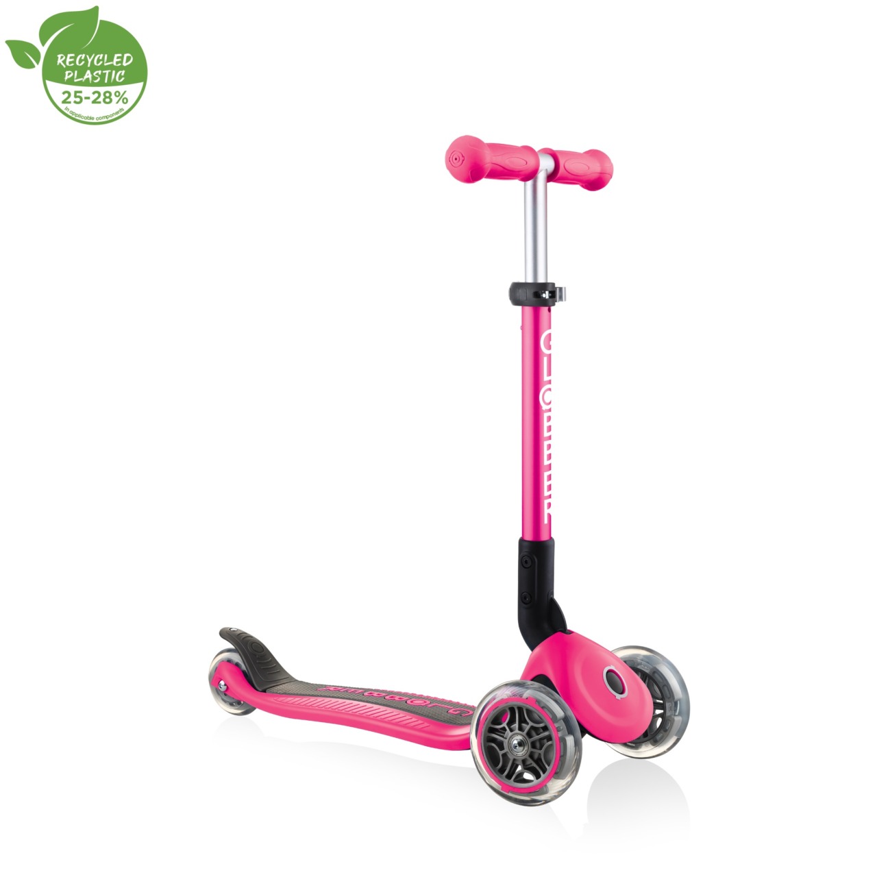 Trotineta Globber JUNIOR PLIABILA, Ghidon Ajustabil 3 Nivele, Greutate Maxima 50 Kg, Rulmenti ABEC 5, Culoare Roz(6)