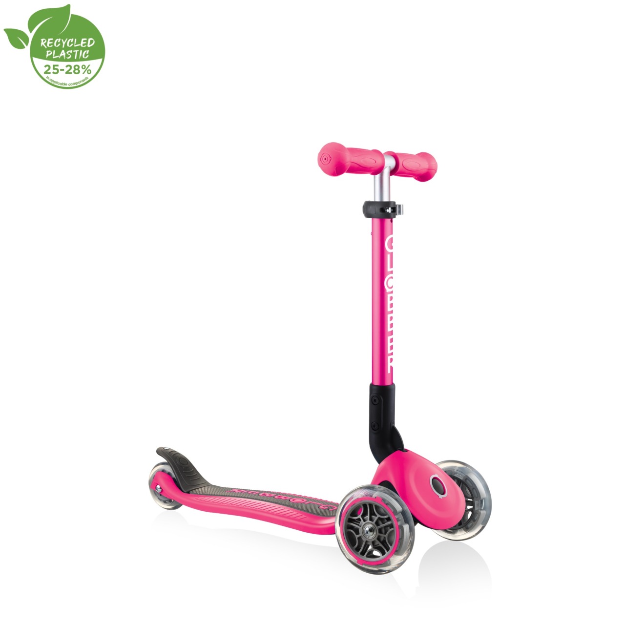 Trotineta Globber JUNIOR PLIABILA, Ghidon Ajustabil 3 Nivele, Greutate Maxima 50 Kg, Rulmenti ABEC 5, Culoare Roz(7)