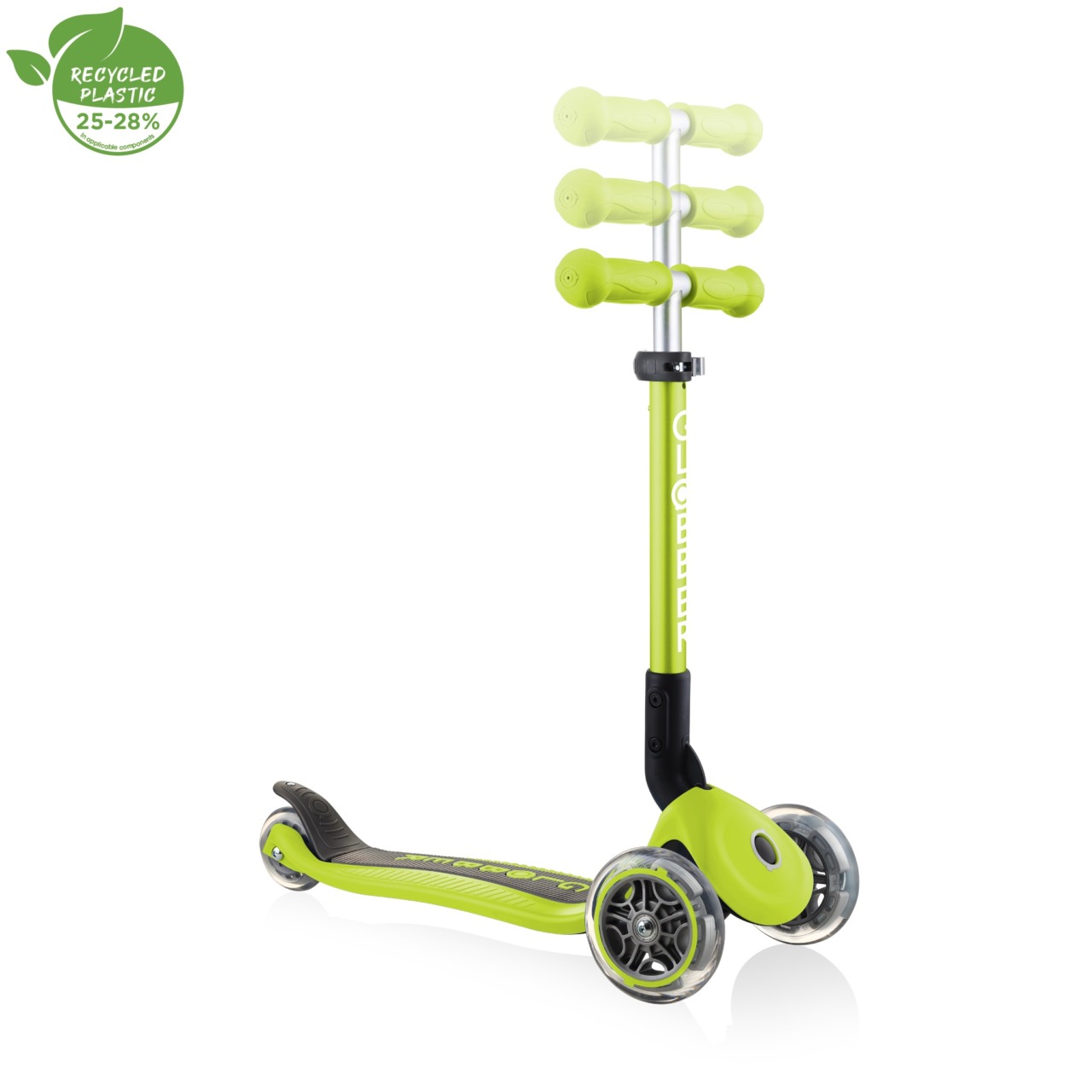 Trotineta Globber JUNIOR PLIABILA, Ghidon Ajustabil 3 Nivele, Greutate Maxima 50 Kg, Rulmenti ABEC 5, Culoare Verde