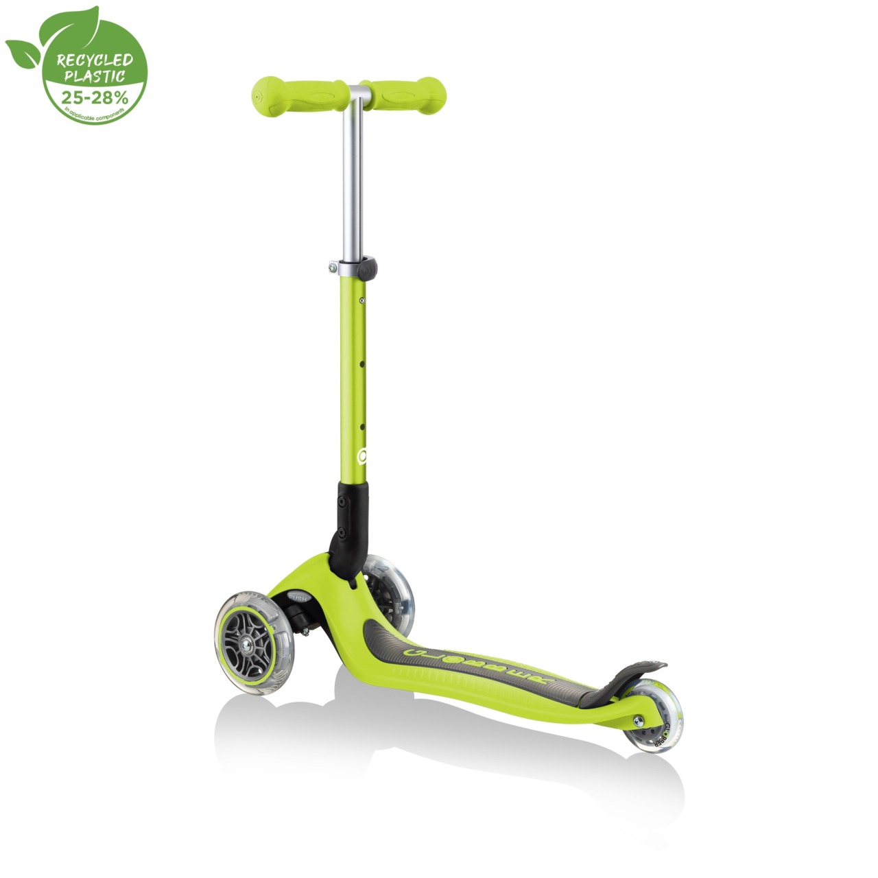 Trotineta Globber JUNIOR PLIABILA, Ghidon Ajustabil 3 Nivele, Greutate Maxima 50 Kg, Rulmenti ABEC 5, Culoare Verde(1)