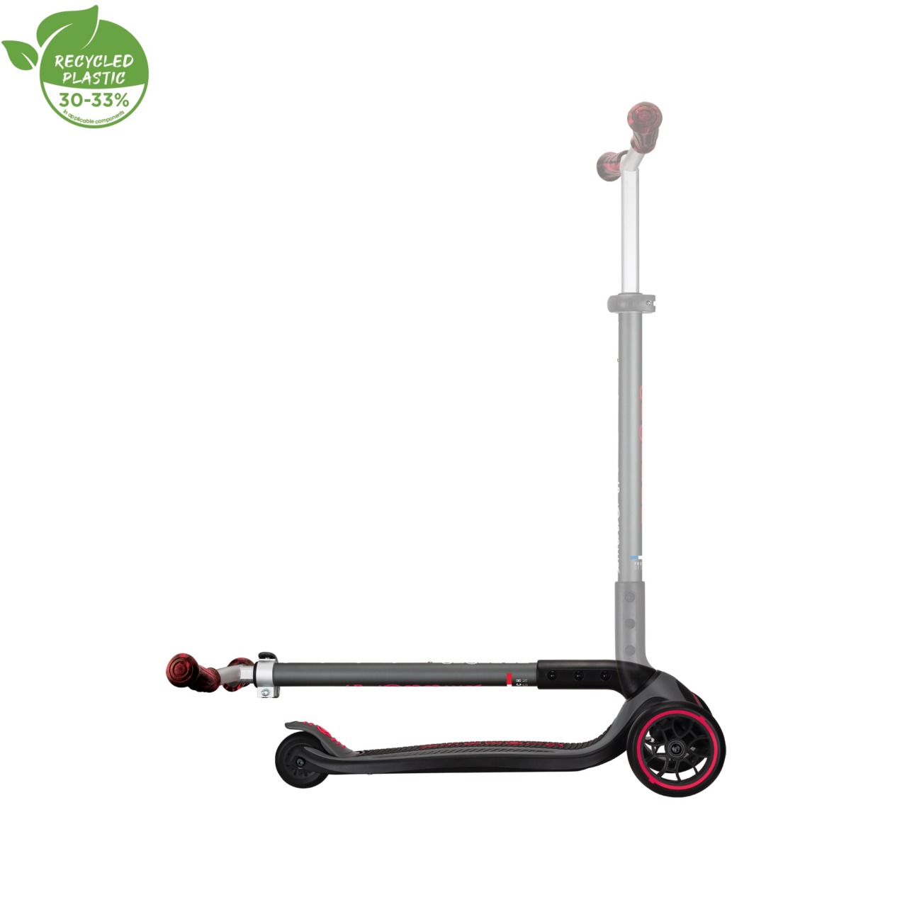 Trotineta Globber MASTER PRIME, Pliabila, Ghidon Ajustabil Pe 5 Nivele, Roti PU Late, Rulmenti ABEC 5, Culoare Rosu(10)