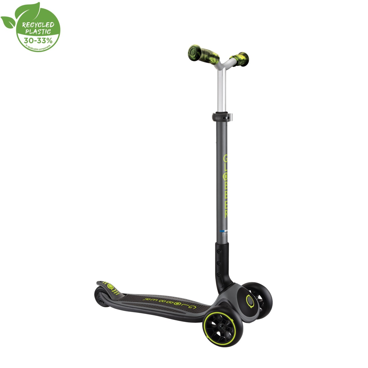 Trotineta Globber MASTER PRIME, Pliabila, Ghidon Ajustabil Pe 5 Nivele, Roti PU Late, Rulmenti ABEC 5, Culoare Verd(10)