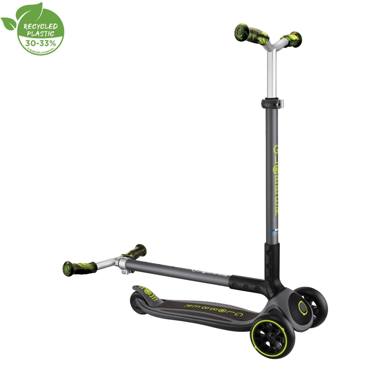 Trotineta Globber MASTER PRIME, Pliabila, Ghidon Ajustabil Pe 5 Nivele, Roti PU Late, Rulmenti ABEC 5, Culoare Verd(8)