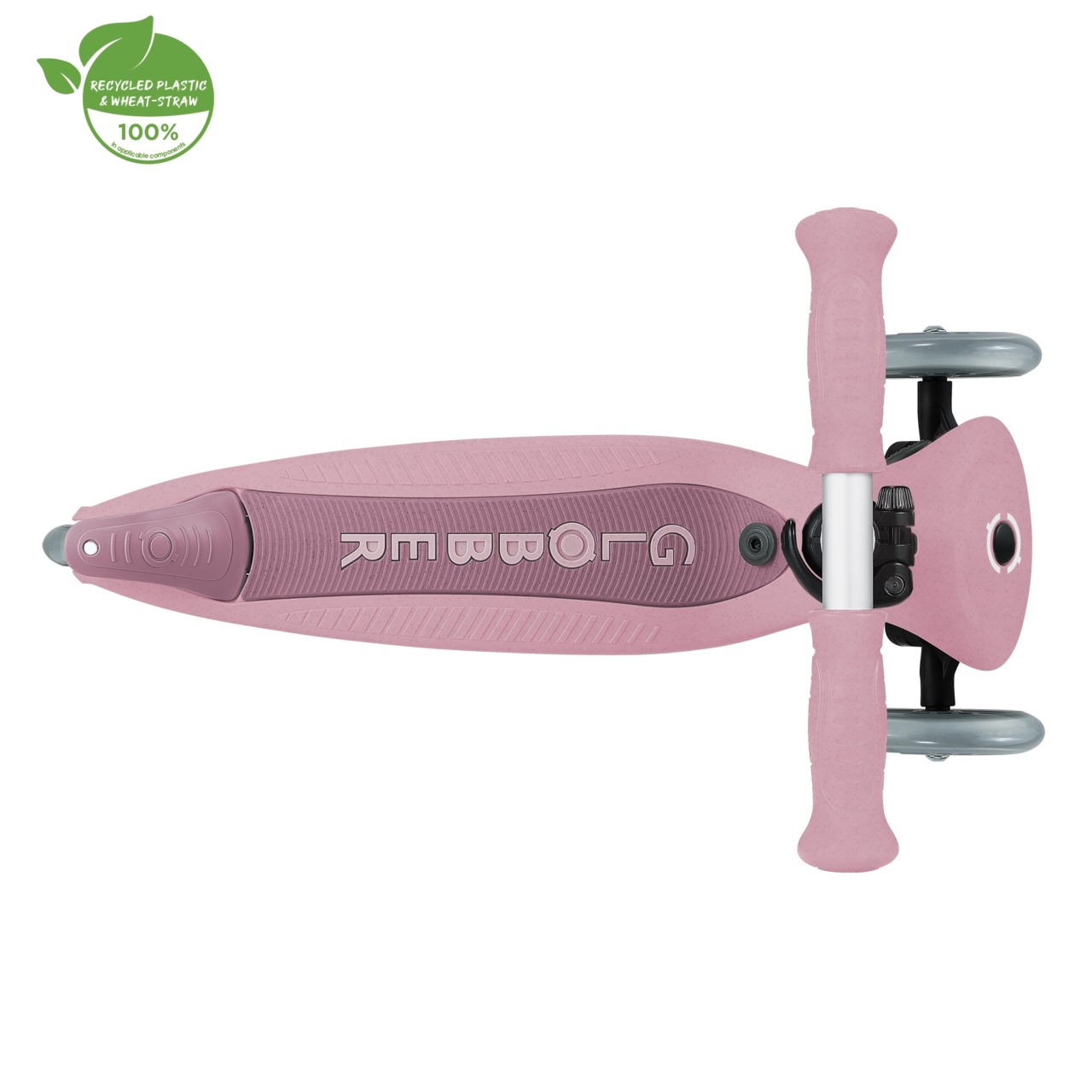 Trotineta Globber GO UP ACTIVE ECOLOGIC 3 In 1, Ghidon Si Scaun Ajustabile, Roti Cu Lumini, Rulmenti ABEC 9, Culoare Roz Pal(14)