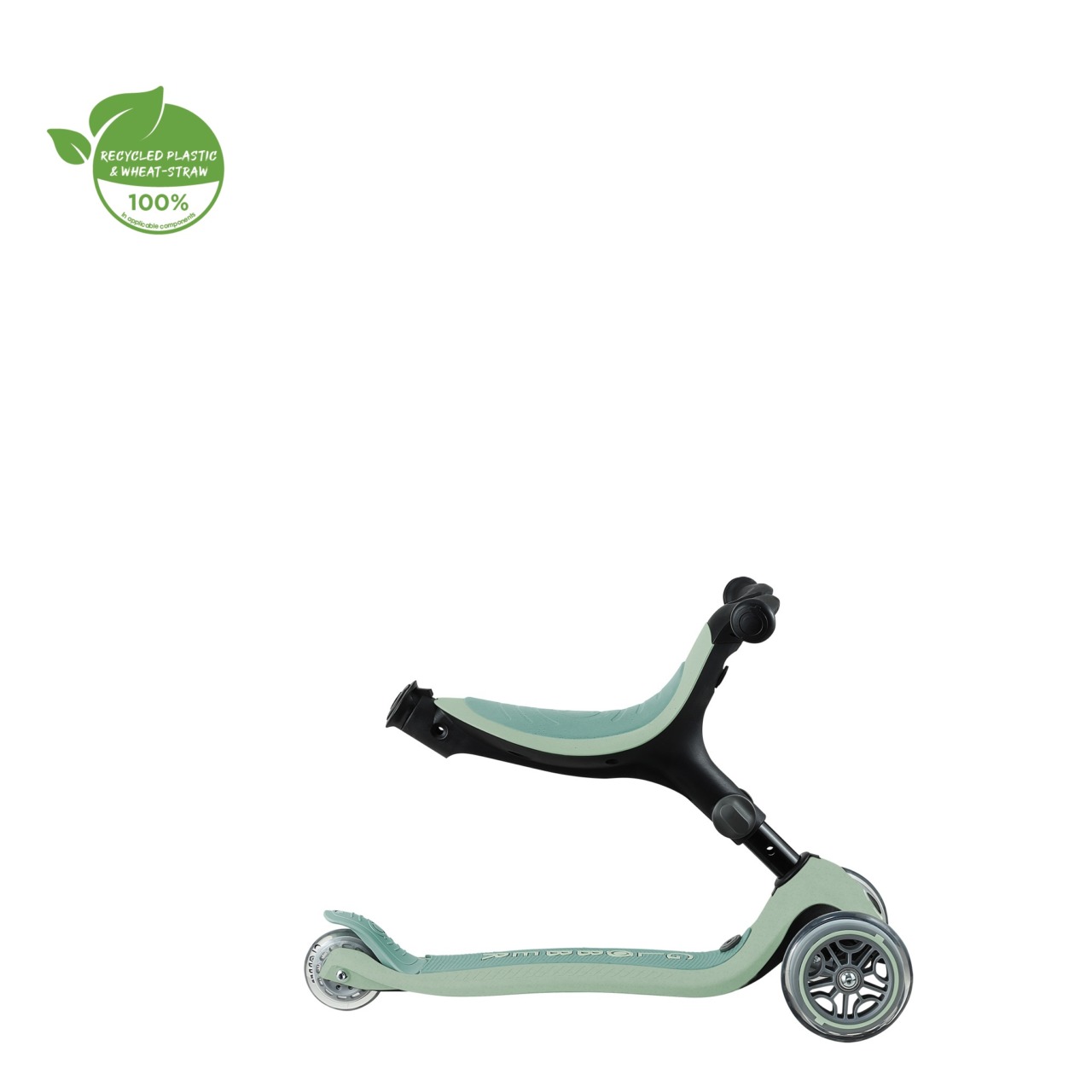 Trotineta Globber GO UP ACTIVE ECOLOGIC 3 In 1, Ghidon Si Scaun Ajustabile, Roti Cu Lumini, Rulmenti ABEC 9, Culoare Verde Fistic(11)