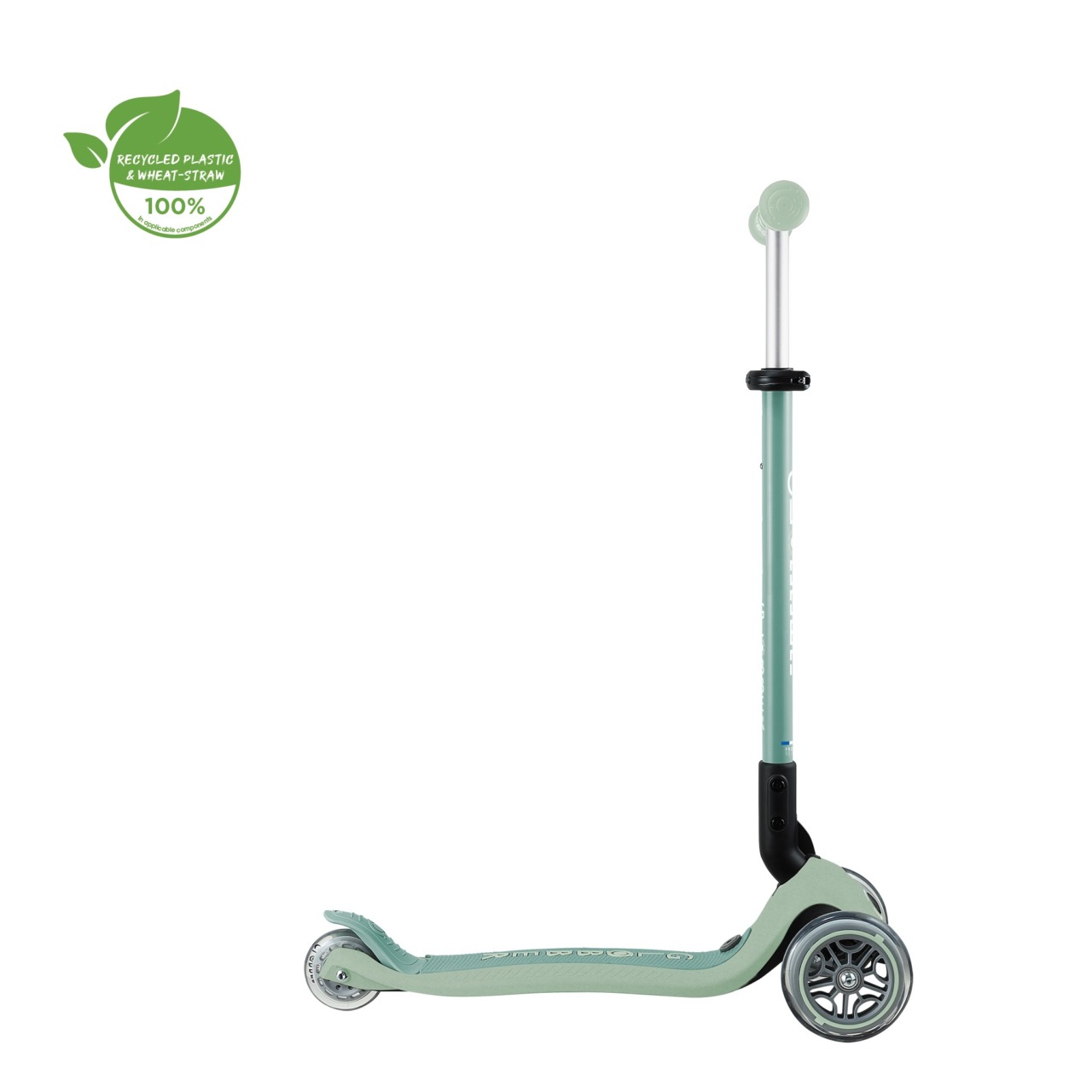 Trotineta Globber GO UP ACTIVE ECOLOGIC 3 In 1, Ghidon Si Scaun Ajustabile, Roti Cu Lumini, Rulmenti ABEC 9, Culoare Verde Fistic(12)