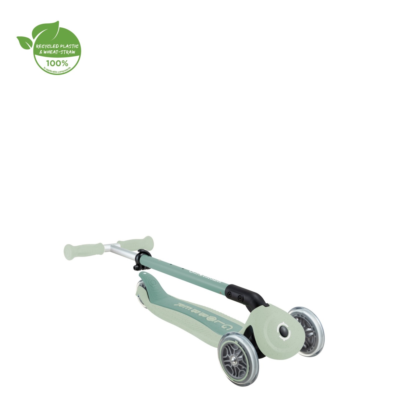 Trotineta Globber GO UP ACTIVE ECOLOGIC 3 In 1, Ghidon Si Scaun Ajustabile, Roti Cu Lumini, Rulmenti ABEC 9, Culoare Verde Fistic(4)