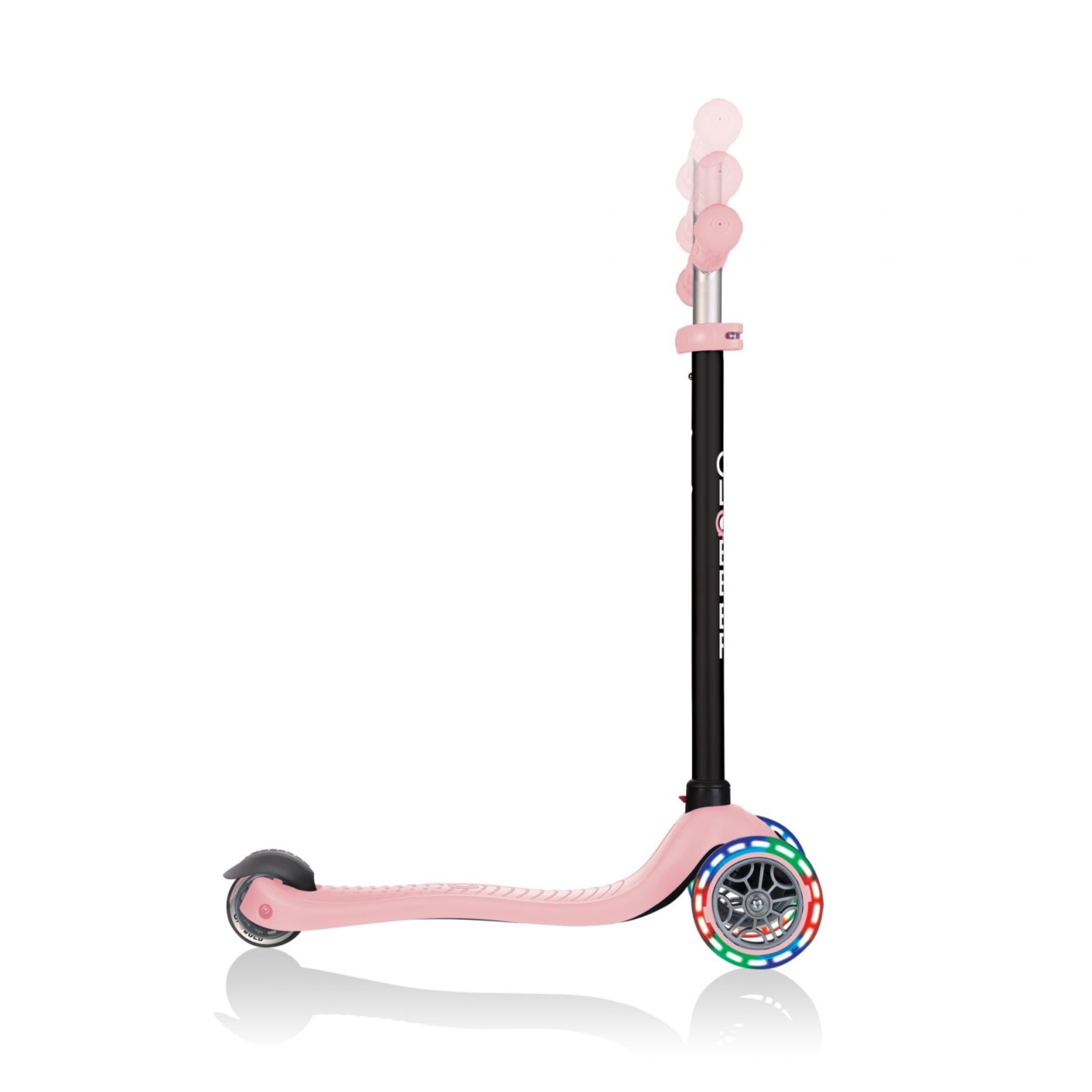 Trotineta Globber Go Up Sporty, 3 In 1, Cu Lumini, Culoare Roz Pastel 2
