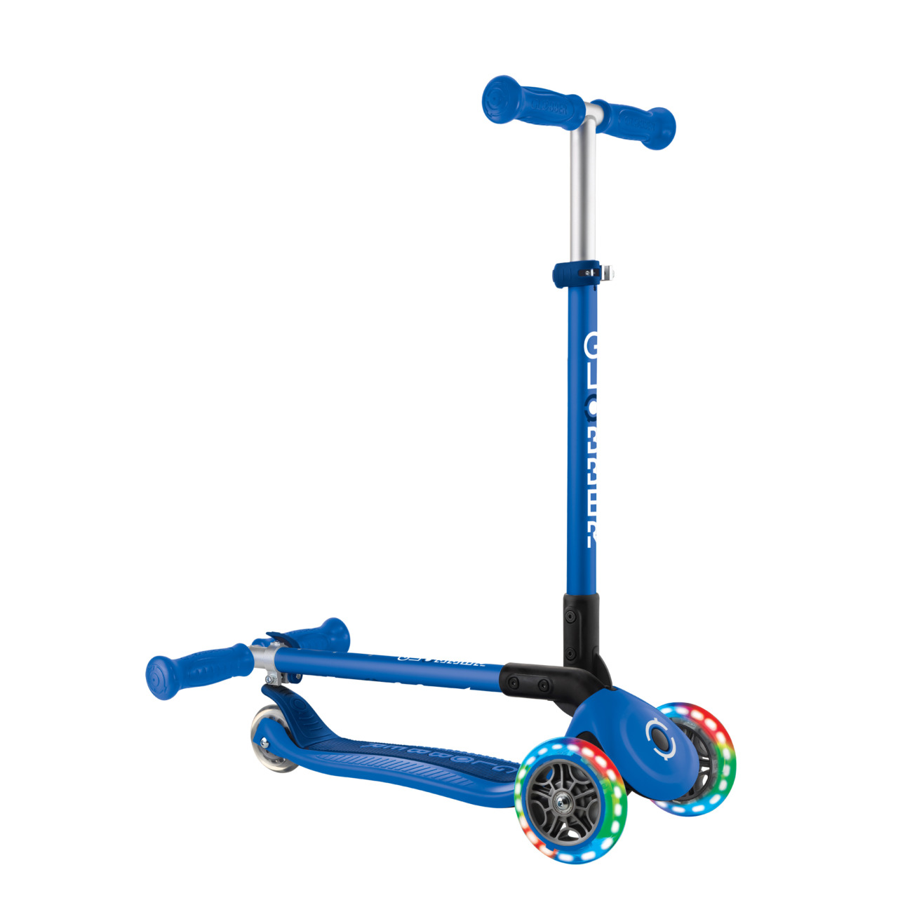 432 100 3 3 Wheel Folding Scooter With Lights