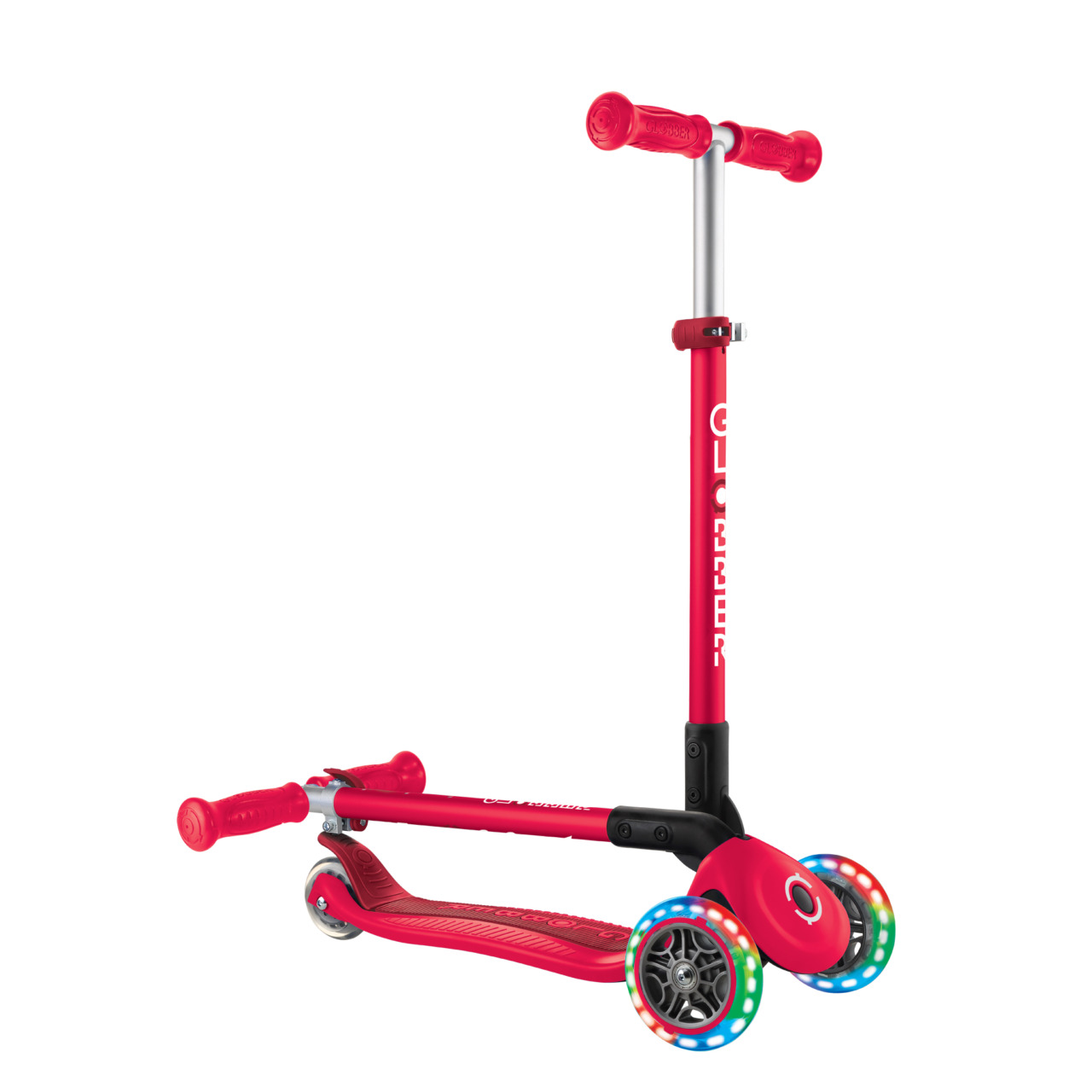 432 102 3 3 Wheel Folding Scooter With Lights