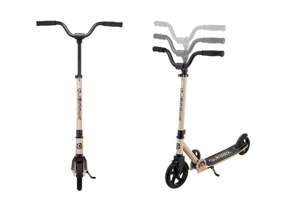 01 874 Xxx Curved Comfy 3 Height T Bar 2 Wheel Scooter