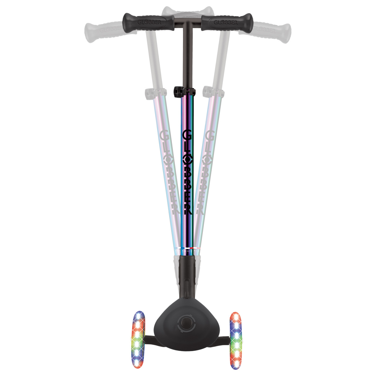 03 432 401 4 Globber Primo Foldable Lights Light Up Scooter With Steering Lock