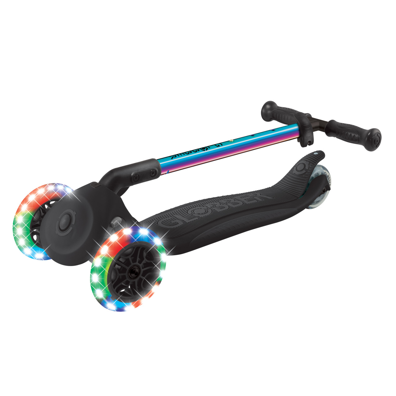 07 432 401 4 Globber Primo Foldable Lights Kids Scooter For Ages 3 And Up