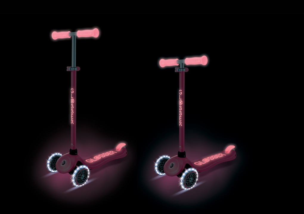 03 443 Adjustable T Bar Glow In The Dark Scooter