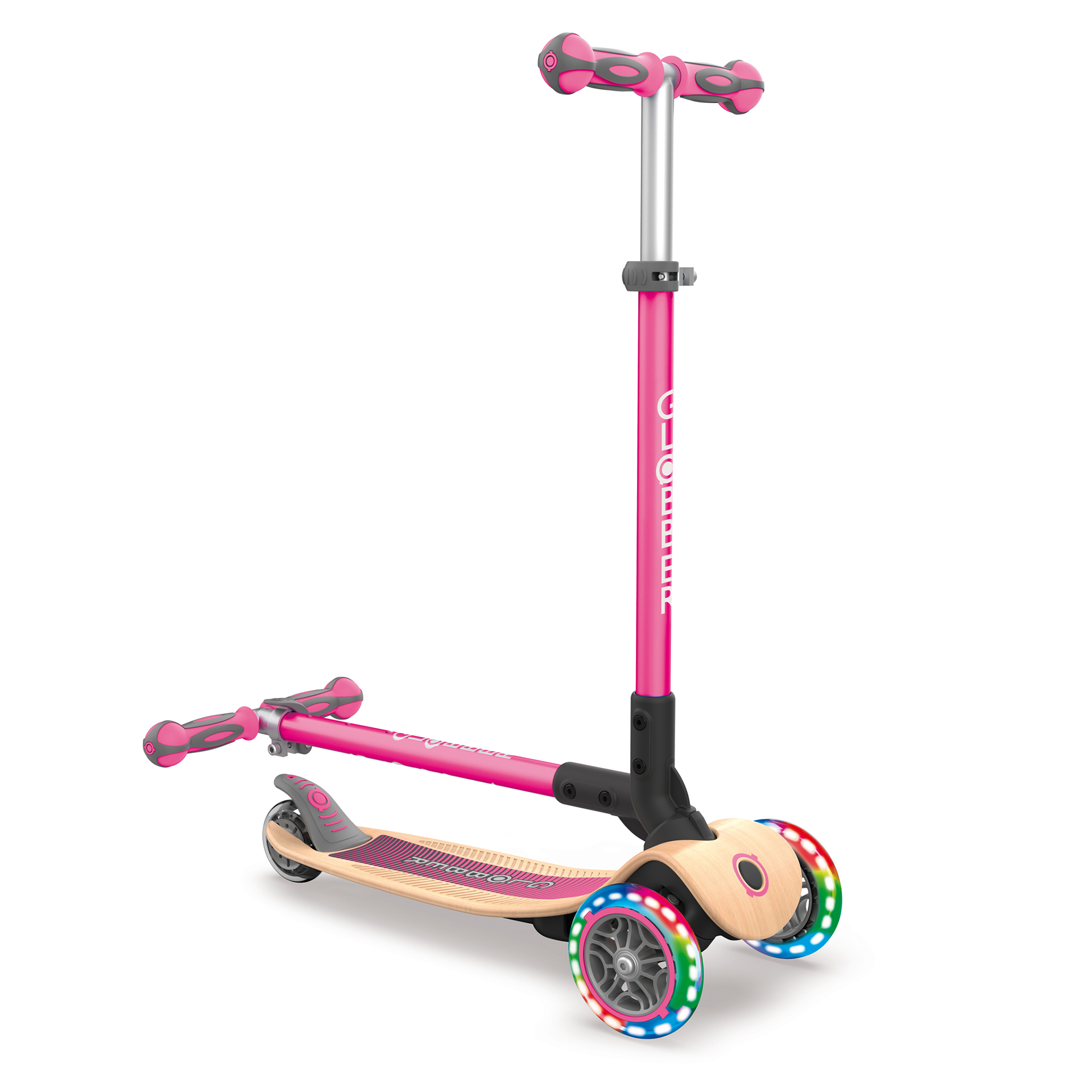 【箱付・未使用】GLOBBER PRIMO foldable lightsブルー Collapsible Scooter: PRIMO FOLDABLE – Globber